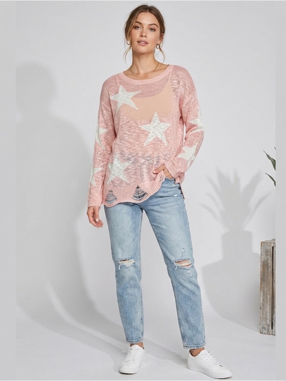 La Miel Star Distressed Top M/L (008)
